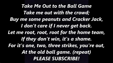 take me out to the ball game lyrics|Lyrics to “Take Me Out to the Ball Game” by Jack Norworth .